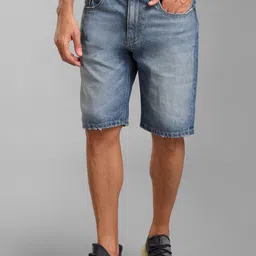KZ07 By Kazo Men Washed High-Rise Denim Shorts-image-56