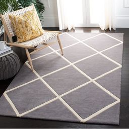 IMRA CARPET Grey Geometric Handmade Woollen Carpet-picture-0