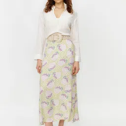 Trendyol Floral Printed Maxi A-Line Skirt-picture-24