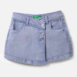 United Colors of Benetton Girls Pure Cotton Straight Mini Skirt-picture-42