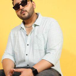Instafab Plus Classic Fit Horizontal Striped Casual Shirt-picture-4
