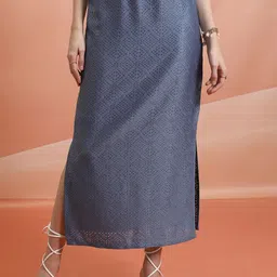Tokyo Talkies Crochet Pencil Maxi Length Skirt-picture-27
