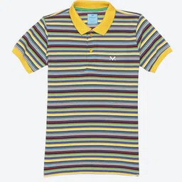 VINENZIA Boys Yellow Striped V-Neck T-shirt-picture-11