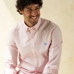 Andamen Men Pink Classic Slim Fit Casual Shirt-picture-28