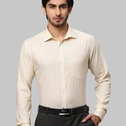 Park Avenue Men Cotton Slim Fit Striped Formal Shirt-image-11