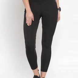 Boston Club Women Black Solid Skinny-Fit Yoga & Gym Tights-image-28