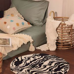 BELLA TRUE Beige & Black Abstract Carpet-picture-21