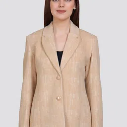 YOUNG CLUB CLASSIC Shawl Collar Long Sleeves Single-Breasted Woollen Formal Blazers-picture-10