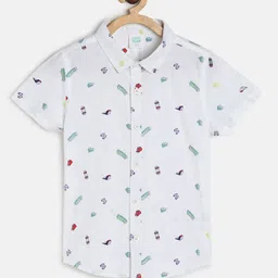 MINI KLUB Boys Printed Pure Cotton Casual Shirt-image-89