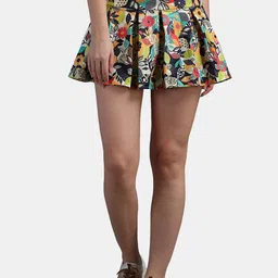 N-Gal Floral Printed Flared Mini Skorts-picture-36
