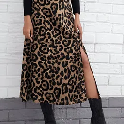 Dream Beauty Fashion Royal Tiger Printed A-Line Midi Skirt-picture-13