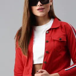 VOXATI Women Red Crop Tailored Jacket-picture-25