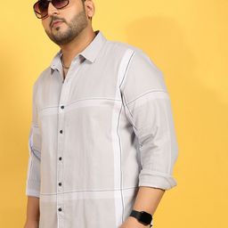 Instafab Plus Plus Size Classic Buffalo Checked Spread Collar Cotton Casual Shirt-picture-6