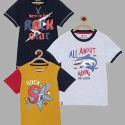 3PIN Boys Multicoloured & lilac hint 3 Printed T-shirt-picture-13