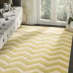 Safiya Carpet Yellow & White Geometric Woollen Carpets-picture-32