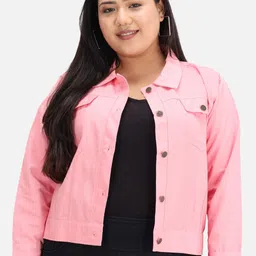 Funday Fashion Spread Collar Organic Cotton Denim Jacket-picture-21