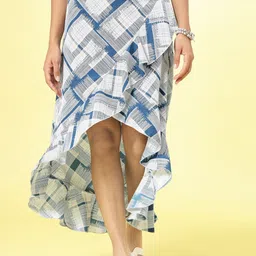 Oomph! Checked Wrap Midi Skirt-picture-17