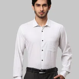 Park Avenue Men Cotton Slim Fit Striped Formal Shirt-picture-30