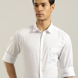 Indian Terrain Chiseled Slim Fit Micro Ditsy Printed Pure Cotton Casual Shirt-picture-29