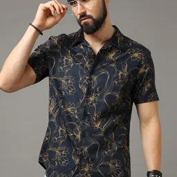 HERE&NOW Men Slim Fit Floral Printed Casual Shirt-picture-20