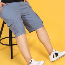 Instafab Plus Size Men Mid Rise Regular Fit Outdoor Shorts-image-48