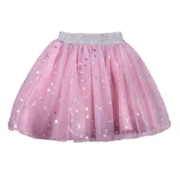 Hunny Bunny Girls Pink Foil Printed Net Party Skirts-picture-54