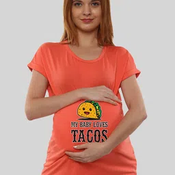 SillyBoom Typography Printed Dolman Sleeves Cotton Maternity T-Shirt-picture-17