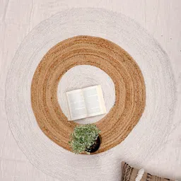 Art Avenue Inner Brown & White Braided Round Jute Rug-picture-24