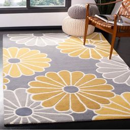 IMRA CARPET Grey Floral Handmade Woollen Carpet-picture-14
