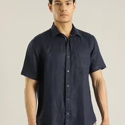 Indian Terrain Men Cotton Chiseled Slim Fit Opaque Casual Shirt-picture-45