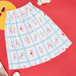 Pantaloons Junior Girls Floral Printed Flared Skirt-image-94