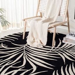 Safiya Carpet Black Floral Hand-Tufted Woollen Carpets-picture-38