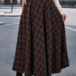 Stylecast X KPOP Checked A-Line Maxi Skirts-picture-28