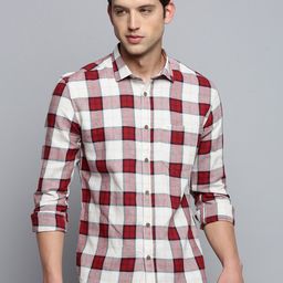 SHOWOFF Gingham Checks Cotton Casual Shirt-picture-10