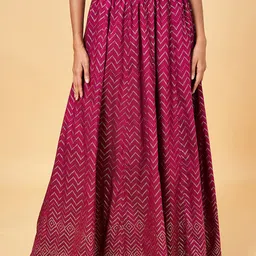 RANGMANCH BY PANTALOONS Geometric Printed Flared Skirt-picture-26