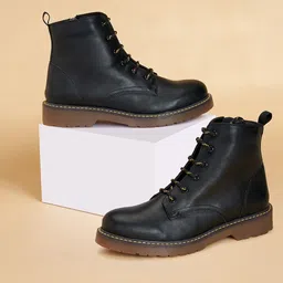 Forever Glam by Pantaloons Women Textured Heeled Mid-Top Regular Boots-picture-34