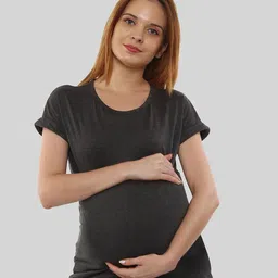 SillyBoom Regular Fit Maternity Cotton T-Shirt-picture-17