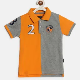 Beverly Hills Polo Club Boys Colourblocked Polo Collar Cotton T-shirt-picture-52