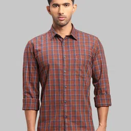 Parx Slim Fit Checked Cotton Casual Shirt-picture-21