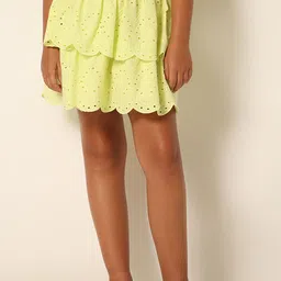 Vero Moda Girls Schiffli A-line Mini Skirt-image-1