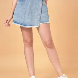 People Washed Mini Pure Cotton Skorts-picture-20