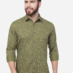 JADE BLUE Slim Fit Floral Printed Cotton Casual Shirt-picture-18