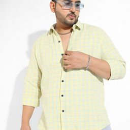 Instafab Plus Classic Opaque Checked Cotton Casual Shirt-picture-2