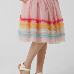 KATE & OSCAR Girls Flared Layered Frilled Knee-Length Skirt-picture-35