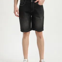 United Colors of Benetton Men Washed Slim Fit Cotton Denim Shorts-picture-27