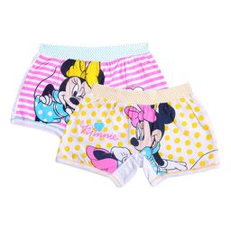 Bodycare Kids Girls Pack Of 2 Assorted Minnie Mouse Printed Cotton Shorts-picture-0