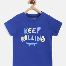 MINI KLUB Boys Typography Printed Cotton T-shirt-picture-19
