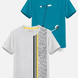 HELLCAT Boys Pack Of 2 Graphic Printed Cotton T-shirt-picture-7