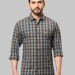 Park Avenue Slim Fit Checked Cotton Casual Shirt-image-63