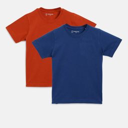 Campana Pack of 2 Boys Blue & Rust Cotton T-shirt-picture-34